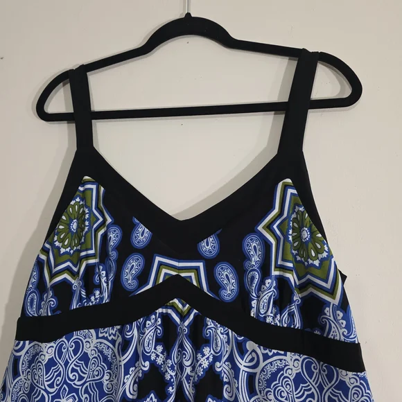 Apt. 9 Blue and Black Patterned Maxi Dress - Picture 4 of 9